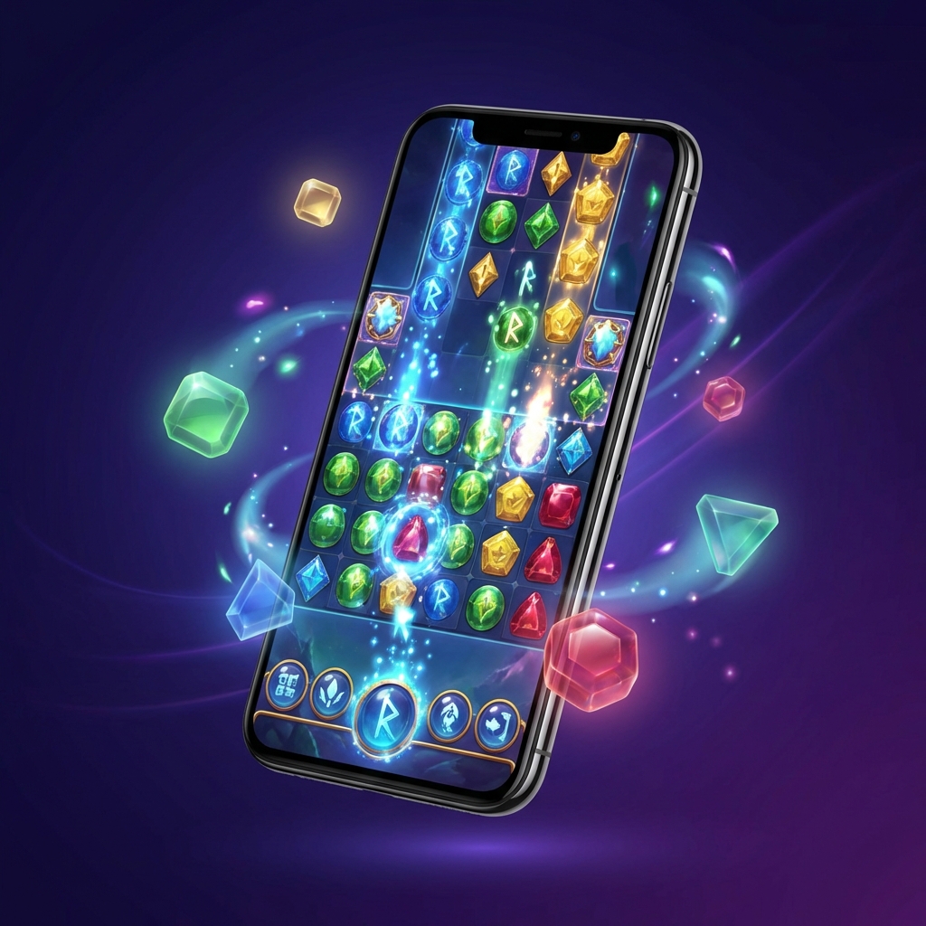 Mobile game preview on a phone